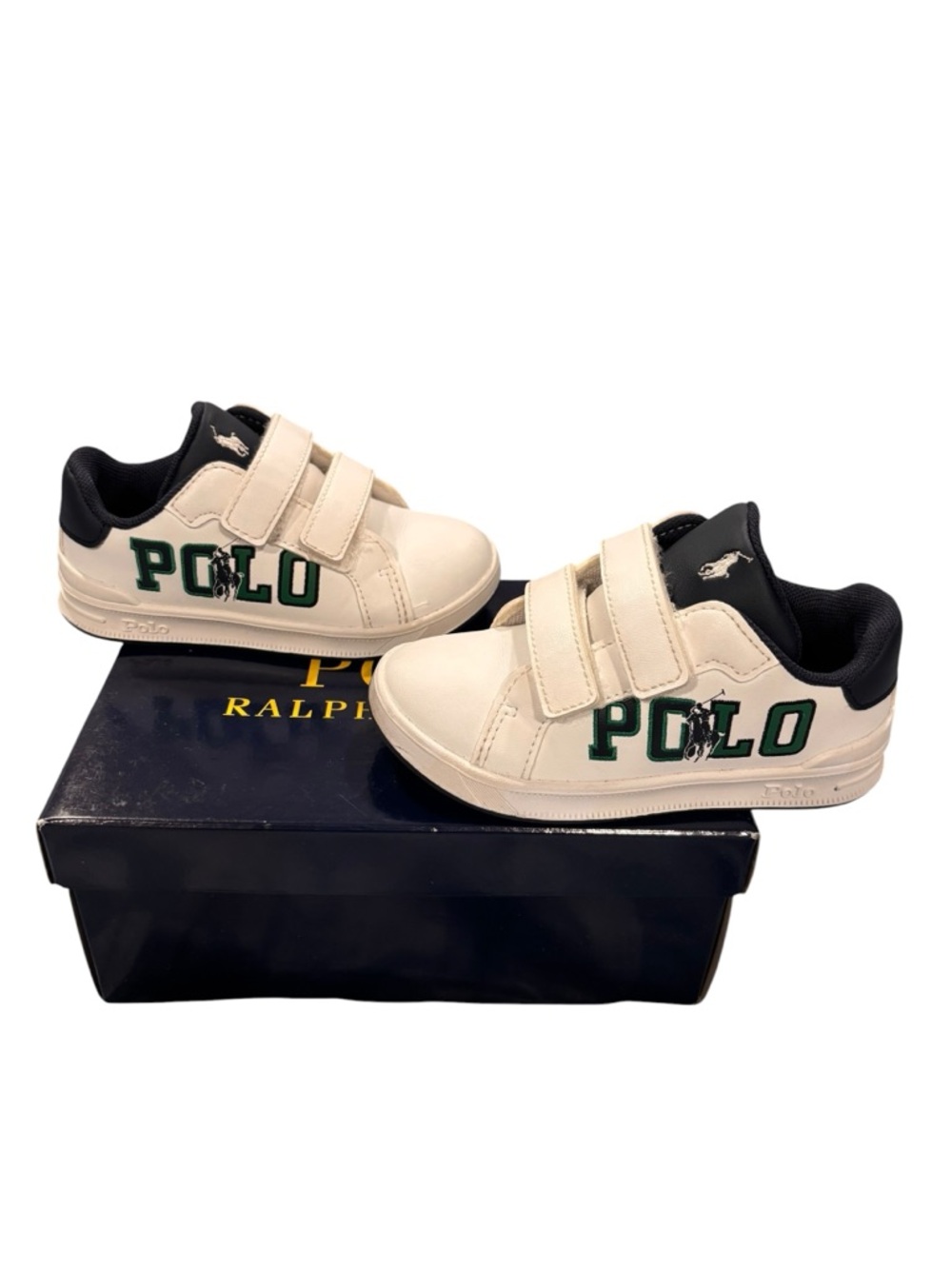 Polo by Ralph Lauren Toddler Boy Size 8 White Sneakers - Picture 3 of 10